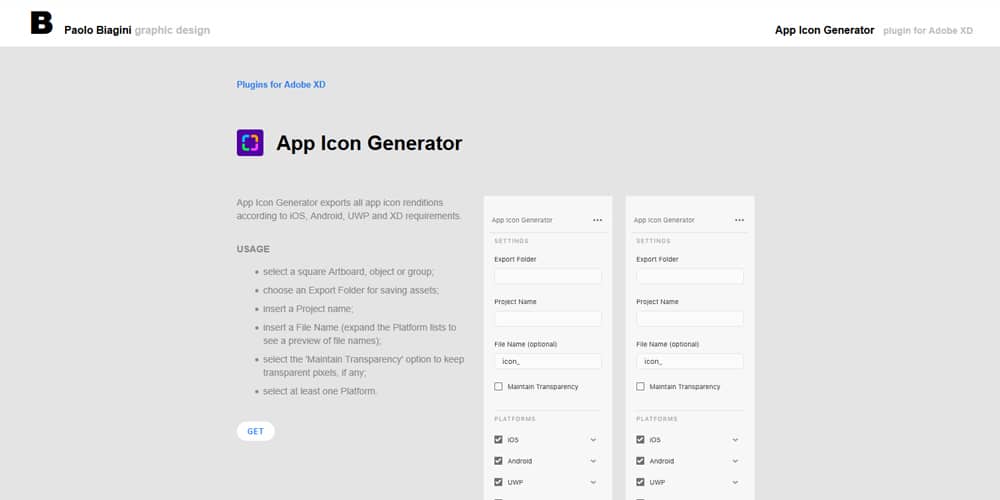 App Icon Generator - Adobe Xd Plugin