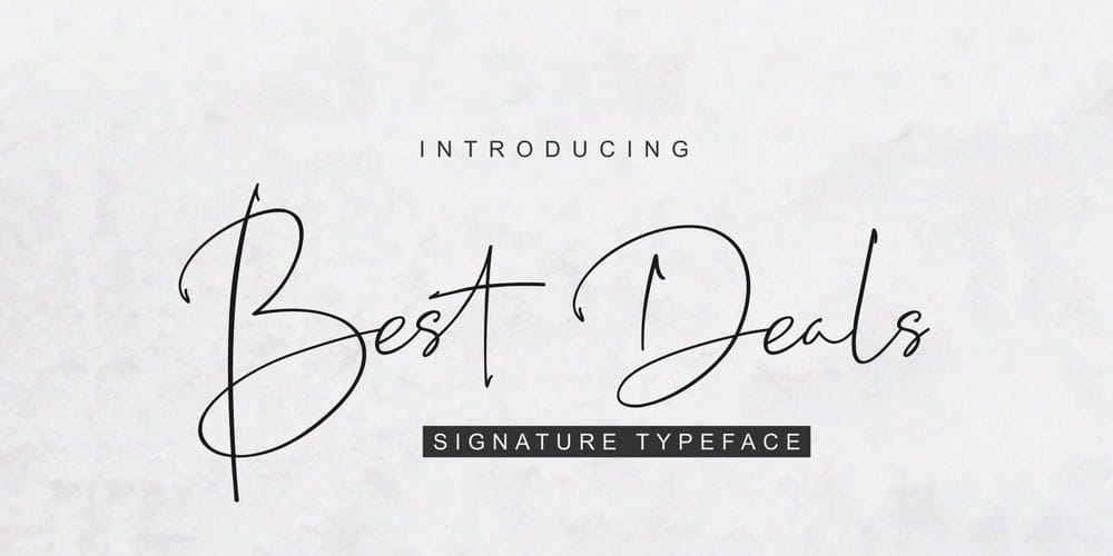 Best Deals Signature Typeface