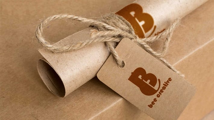 Brown Paper Carft Tag Label Mockup