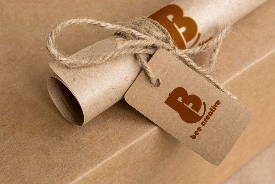 Brown Paper Carft Tag Label Mockup