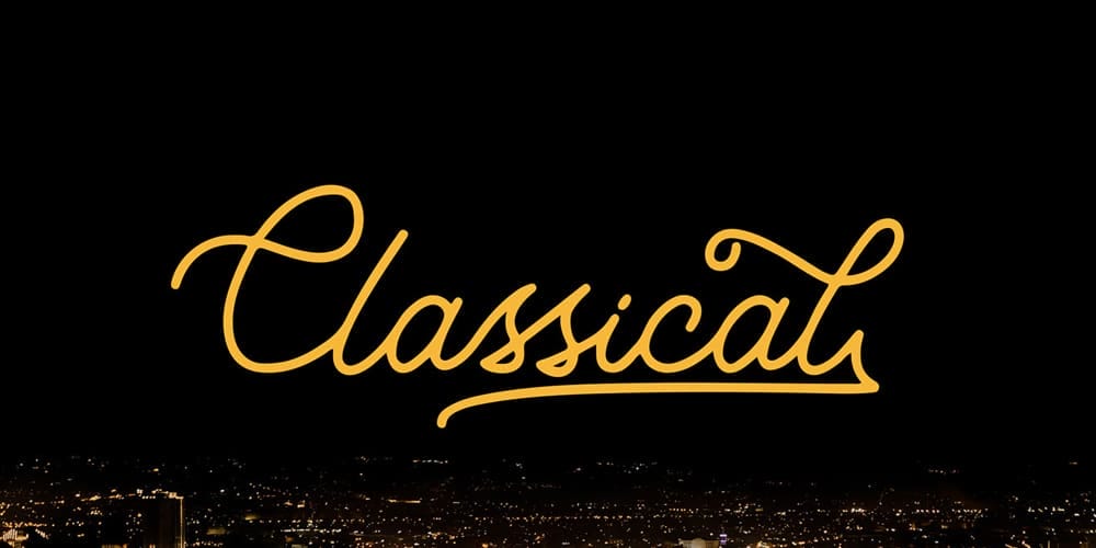 Amazing Free Signature Fonts 77 Classical Monoline Script Font