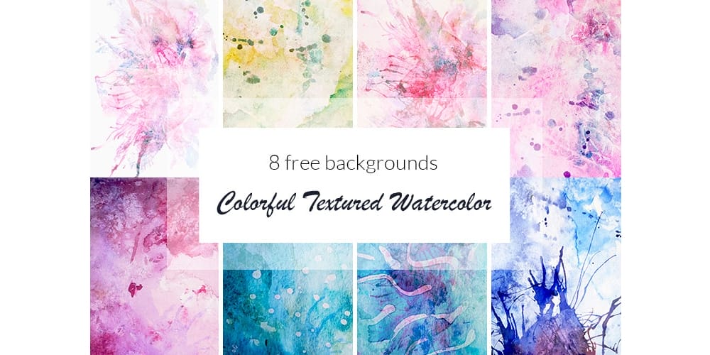 Colorful Textured Watercolor Backgrounds