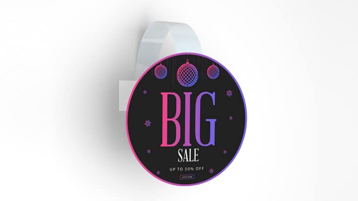 Free Advertising Shelf Wobbler Mockup PSD