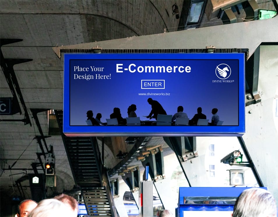 Free Airport Advertisement Mockup PSD