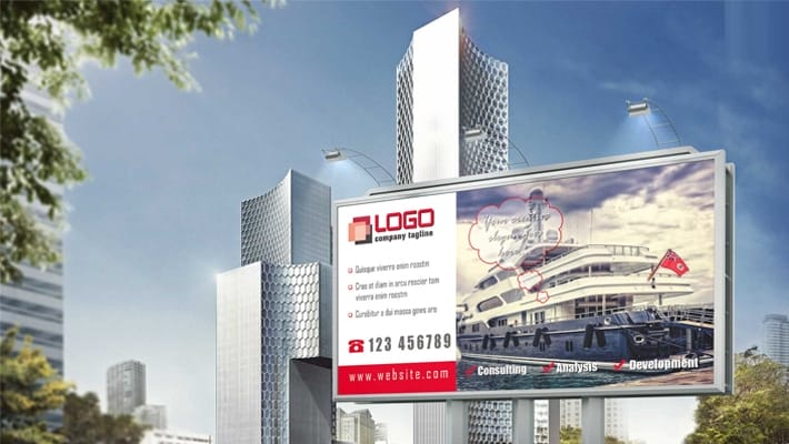 Free Big City BillBoard Mockup