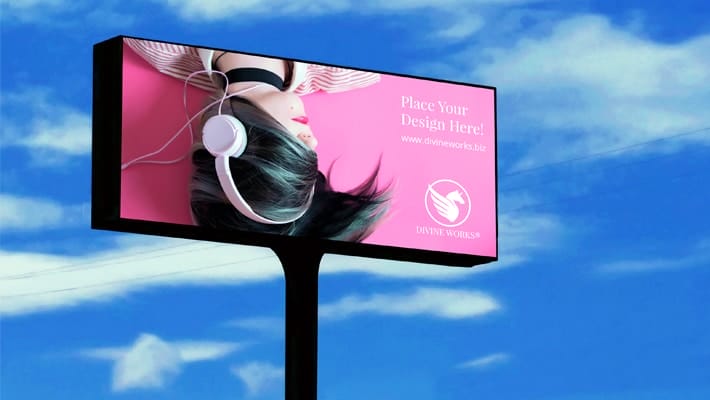 Free Billboard Advertising PSD Mockup