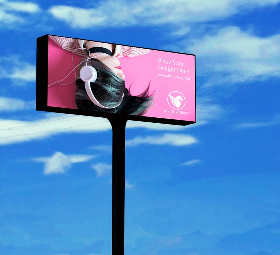 Free Billboard Advertising PSD Mockup