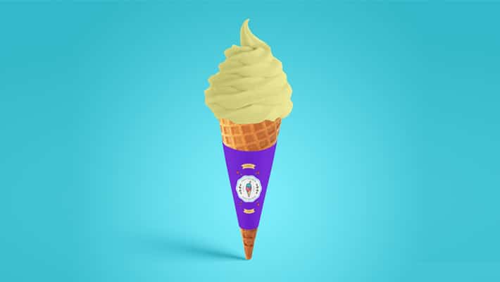 Free Brand Ice Cream Cone Mockup PSD