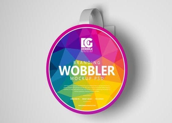 Free Branding Wobbler Mockup PSD 2019