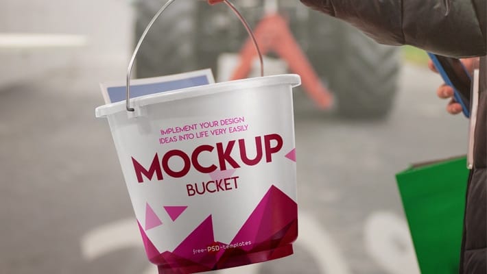 Free Bucket Mock-up in PSD
