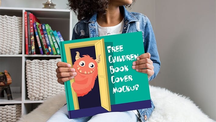 Free Children Book Cover Mockup