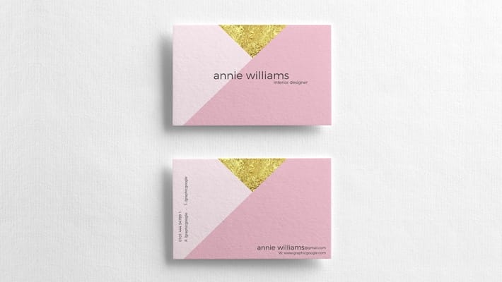 Free Elegant Texture Business Cards Mockup PSD