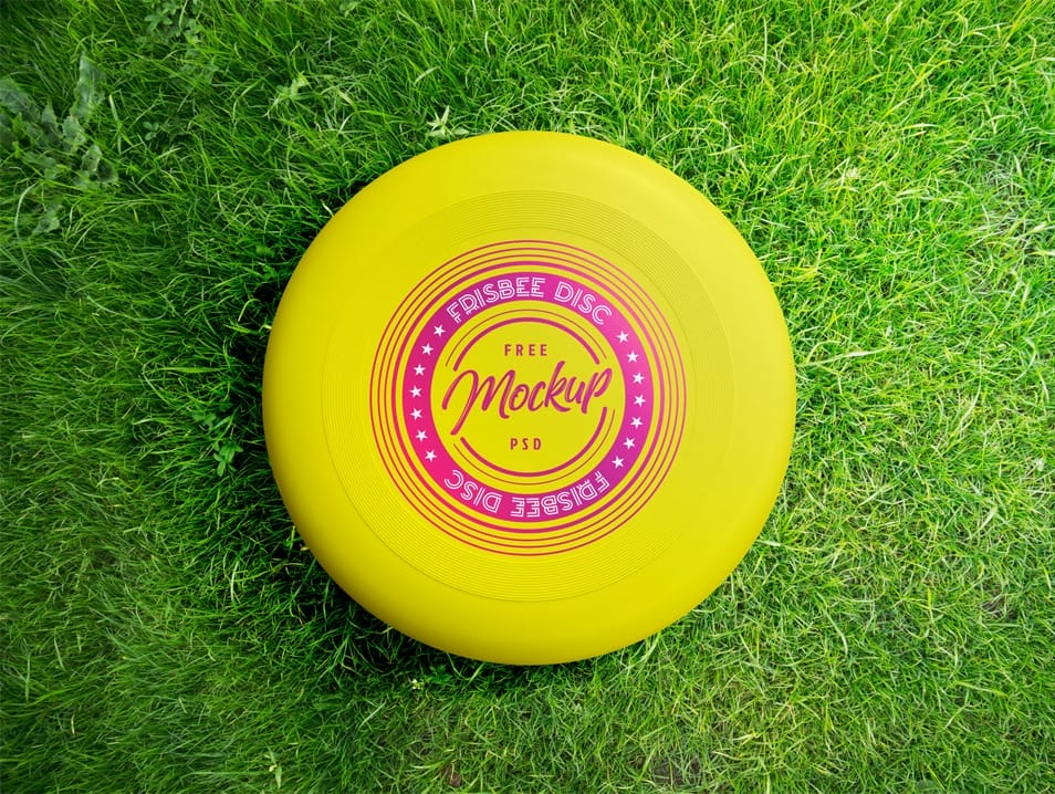 Free Frisbee Disc Mockup PSD