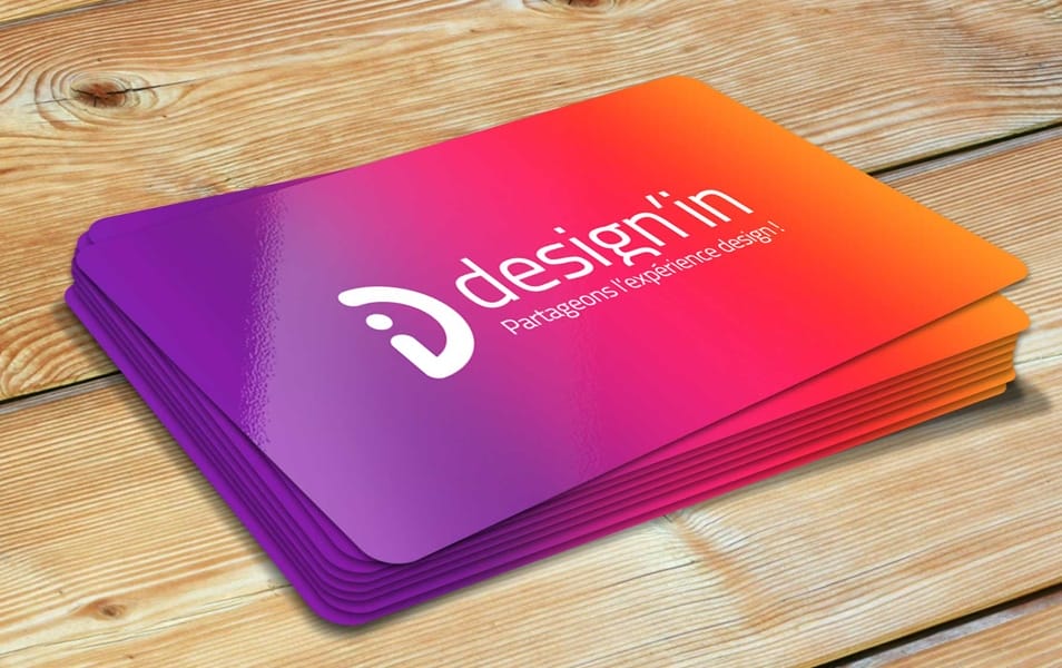 Free Glossy Business Card Mockup