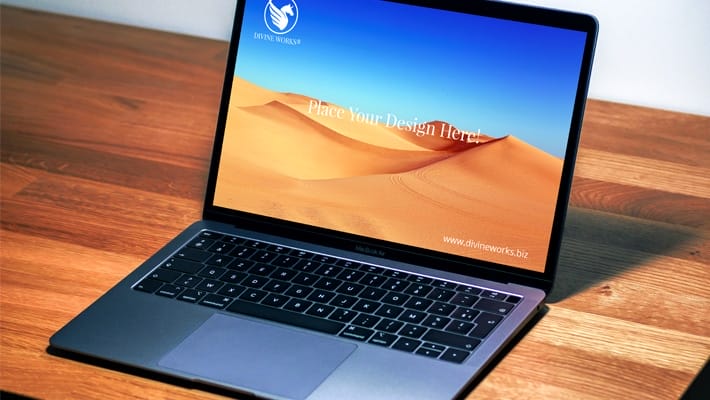 Free Mackbook Air Mockup PSD