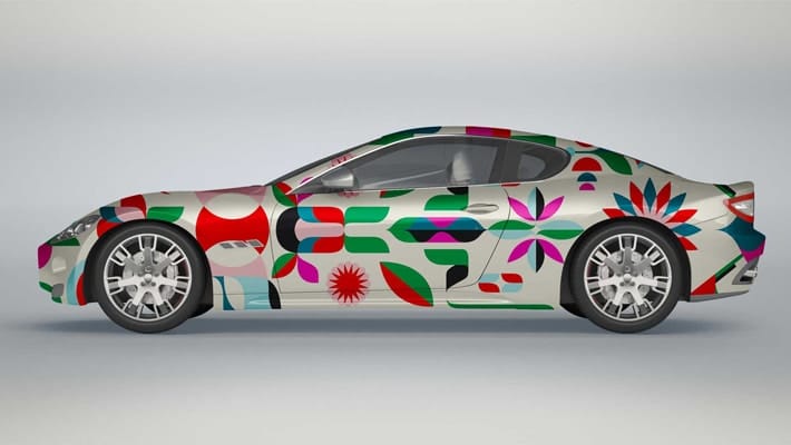 Free Maserati Car Wrap Mockup