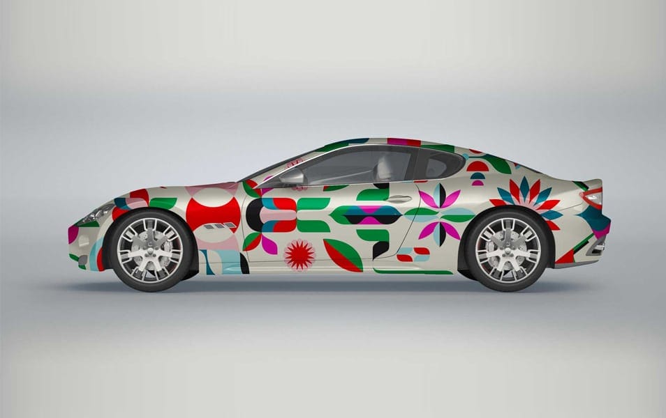 Free Maserati Car Wrap Mockup