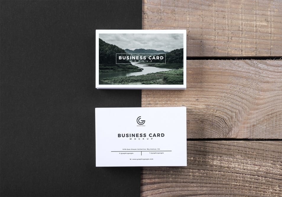Free Modern Business Card Mockup PSD