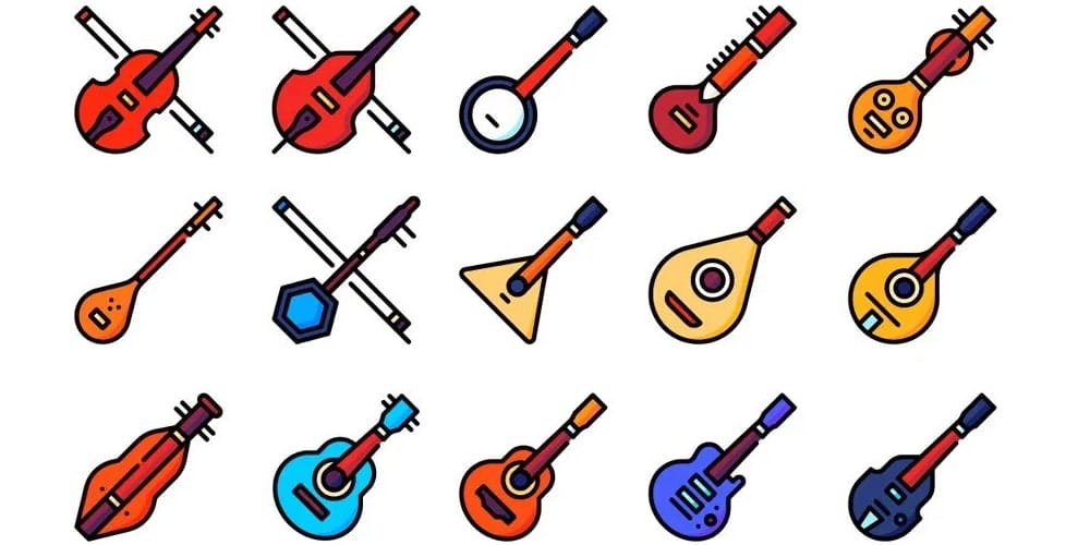 Latest Collection of Free SVG Icons & Illustrations 238 Free Music Instruments Icons