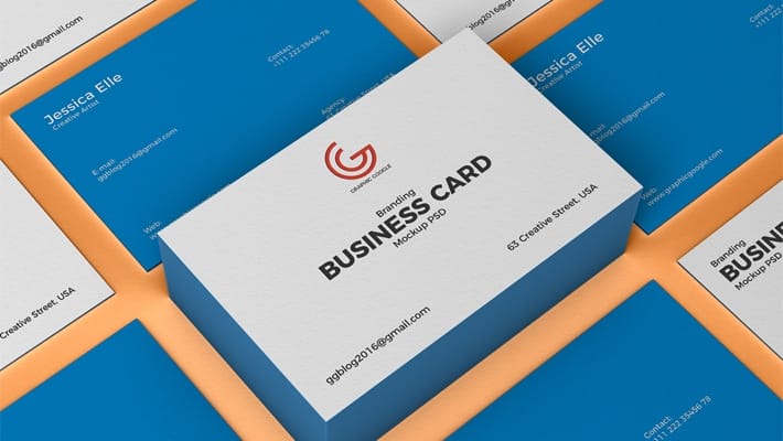 Free PSD Branding Business Card Mockup