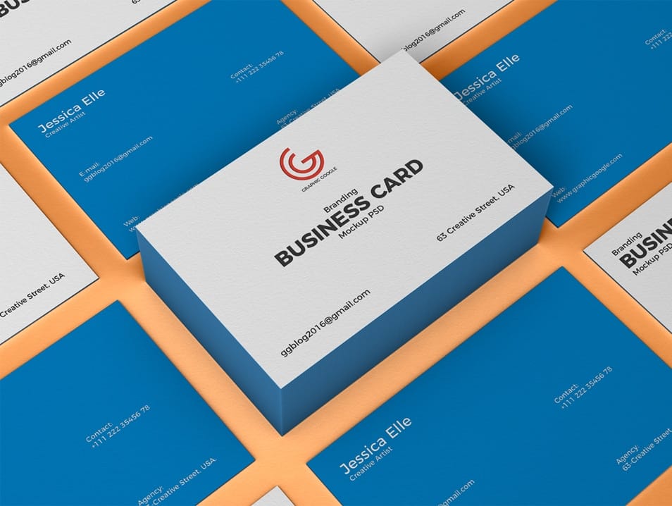 Free PSD Branding Business Card Mockup