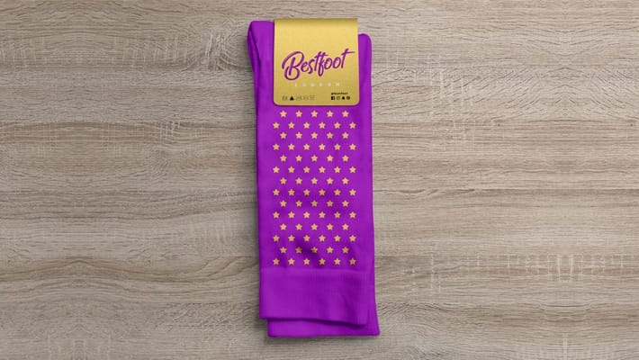 Free Pair of Socks Mockup PSD