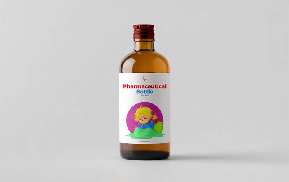 Free Pharmaceutical Bottle Mockup PSD