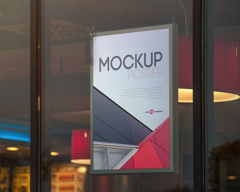 Free Poster Mock-up in PSD