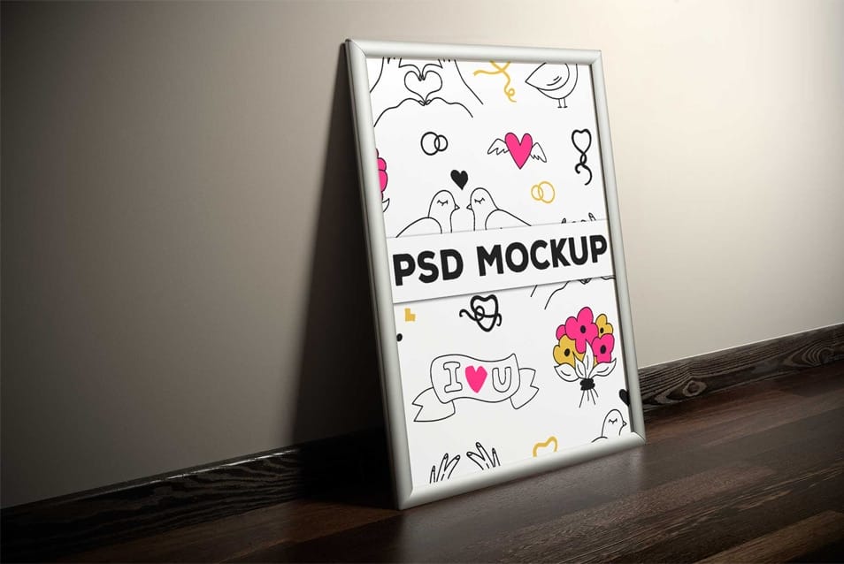 Free Premium Clean Poster PSD Mockups