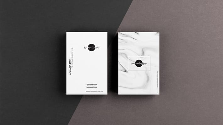 Free Premium Textured Business Card Mockup PSD