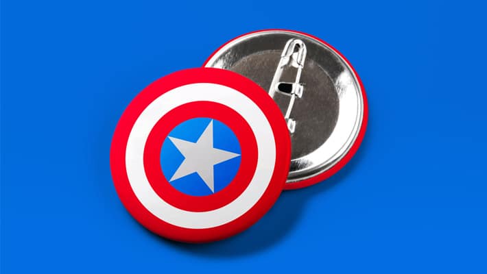 Free Realistic Pin Button Badge Mockup PSD