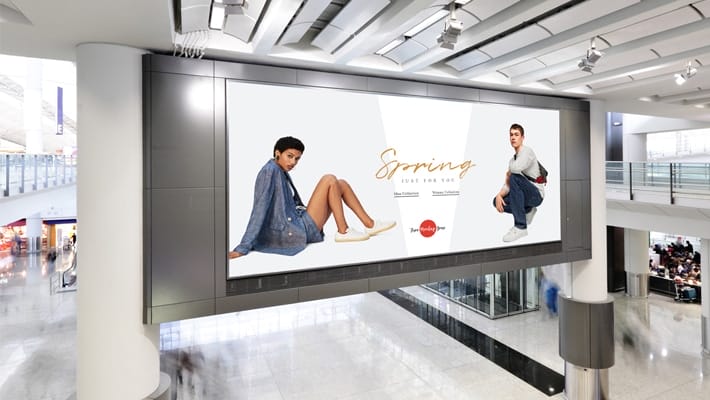 Free Shopping Mall Digital Ad Mockup PSD