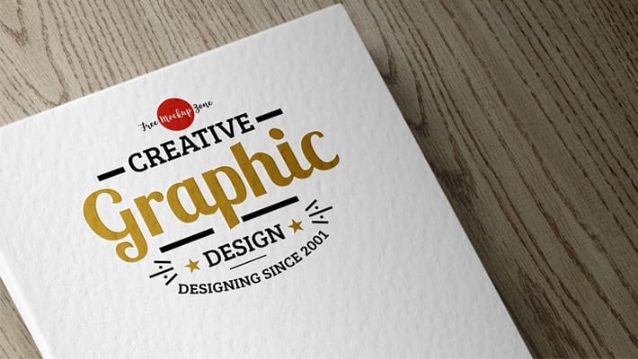 Free Textured Logo Mockup PSD
