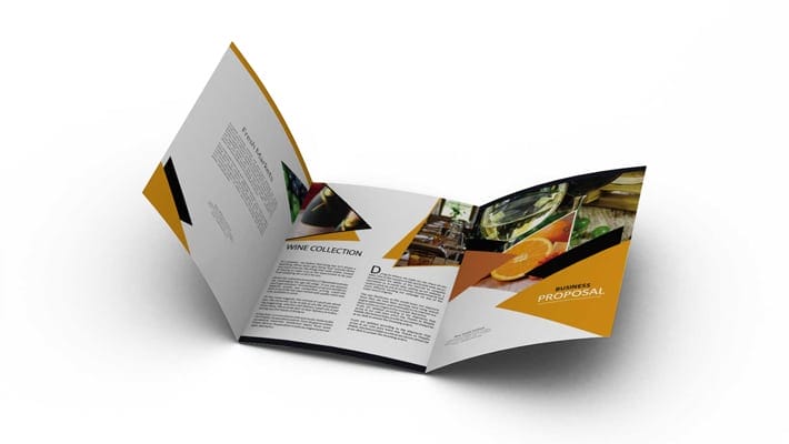 Free US Letter Tri-Fold Design Mockup