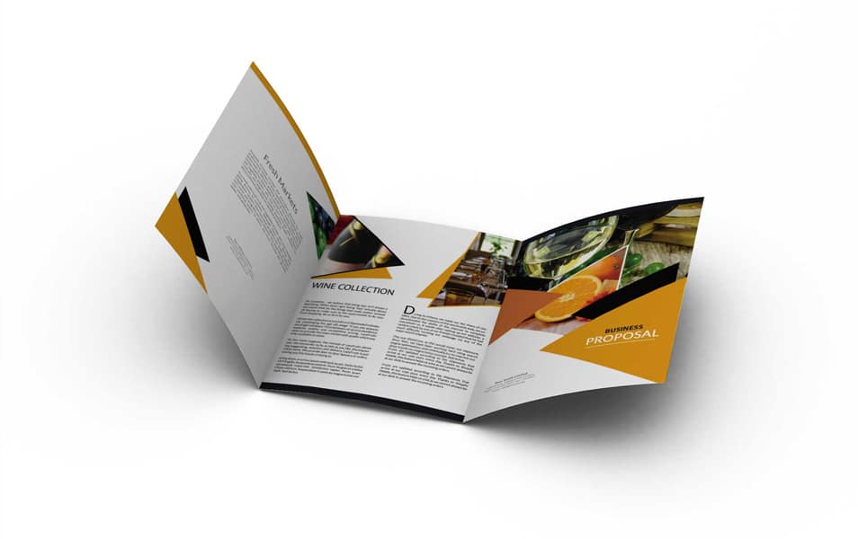 Free US Letter Tri-Fold Design Mockup