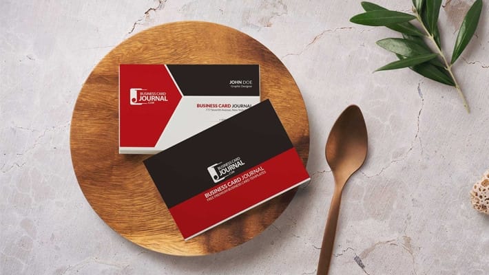 Free Vintage Business Card Mockup