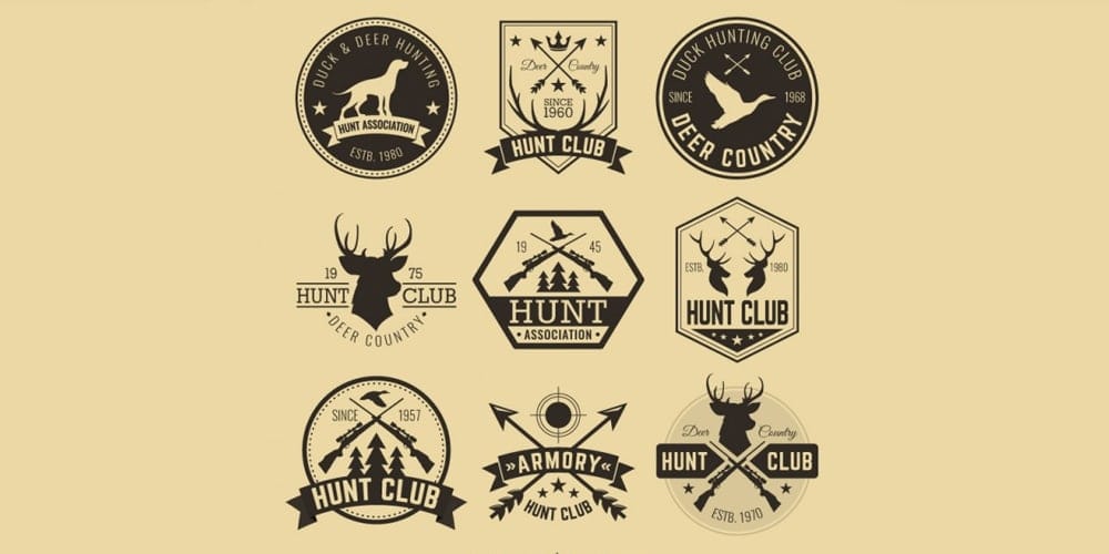 Hipster hunting badges
