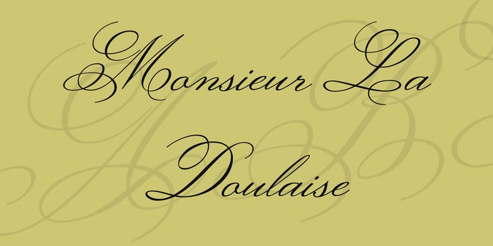 Amazing Free Signature Fonts 69 Monsieur La Doulaise Font