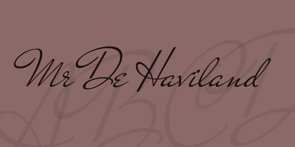 Amazing Free Signature Fonts 76 Mr De Haviland Font