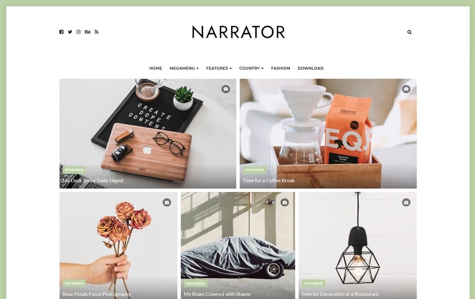 Narrator Personal Blogger Template