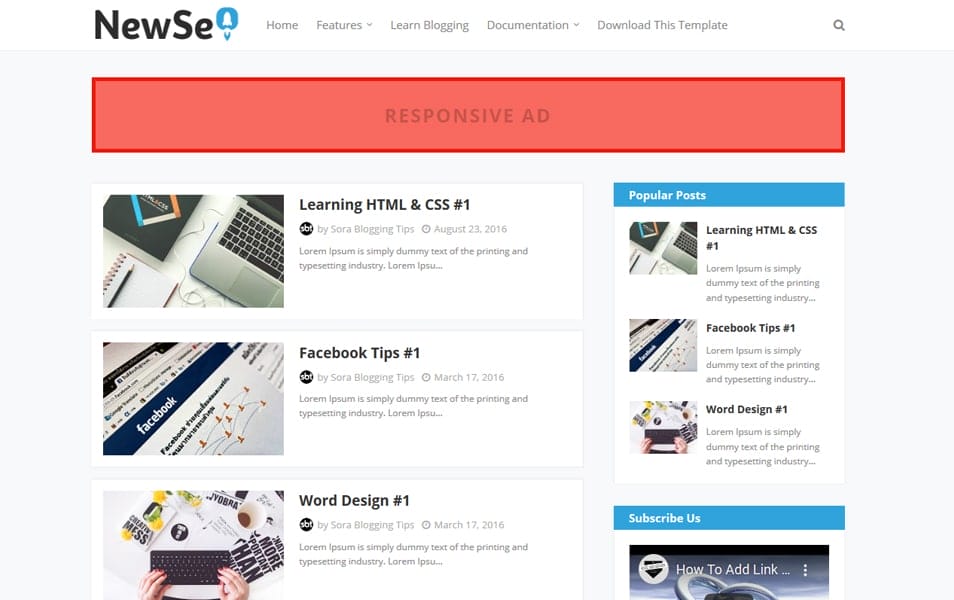 New Seo Responsive Blogger Template