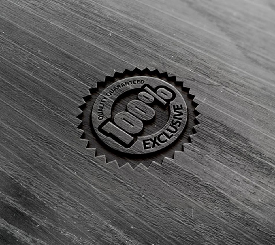 Photorealistic Wood Logo MockUp