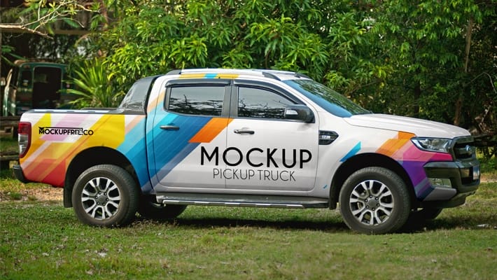 Pickup Truck PSD Mockups