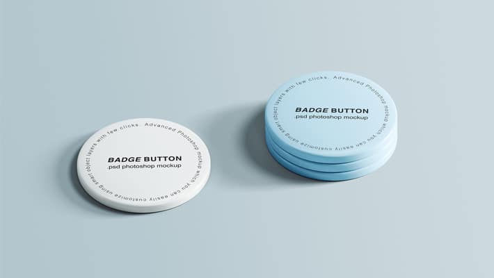 Pin Buttons Mockup