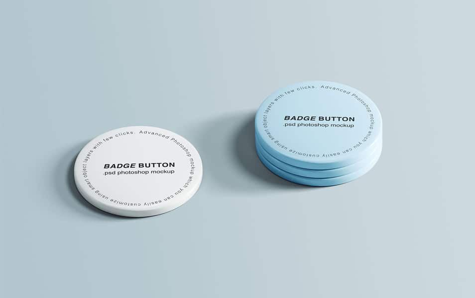 Pin Buttons Mockup