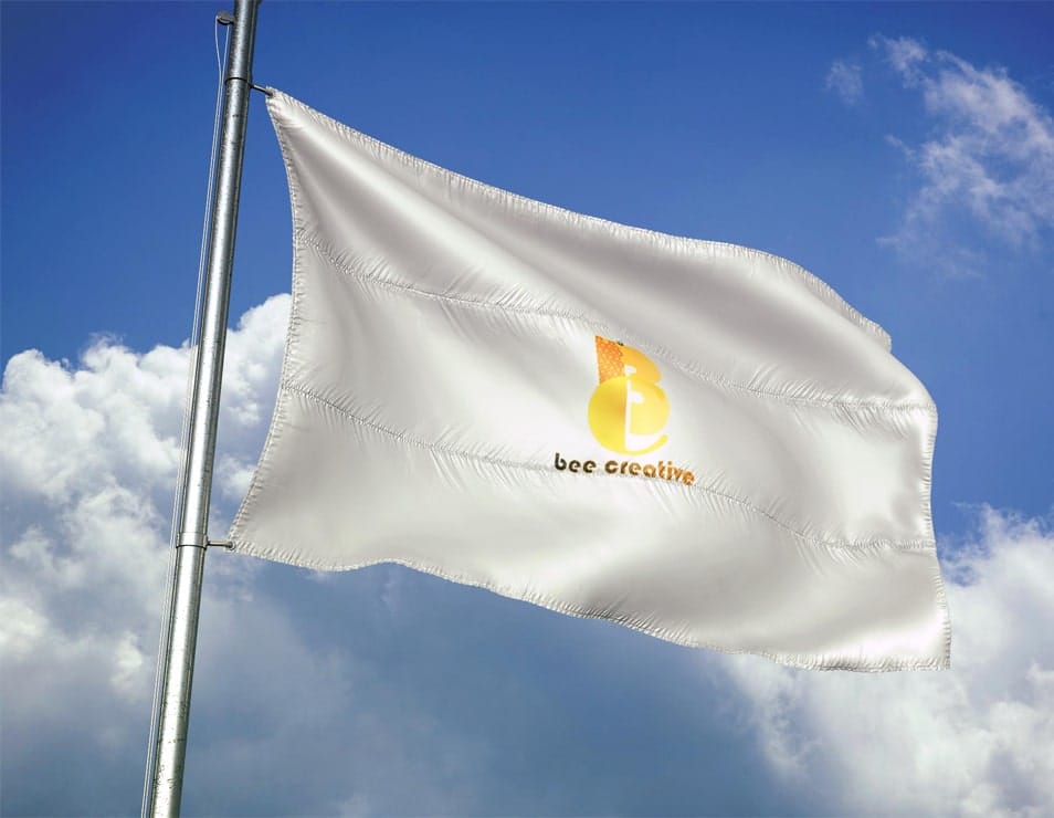 Premium Flag PSD Logo Mockups