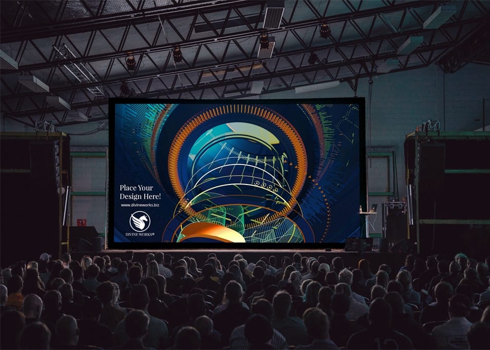 Projector Screen Mockup PSD