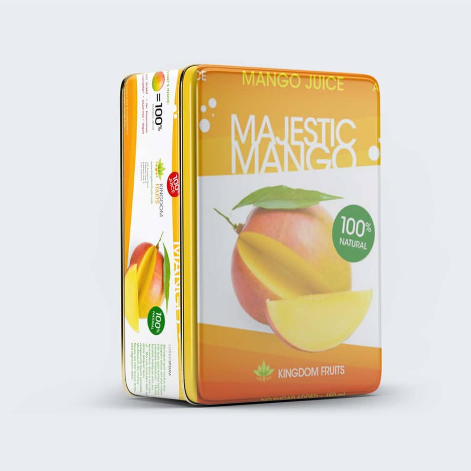 Realistic Tin Can PSD Label Mockup