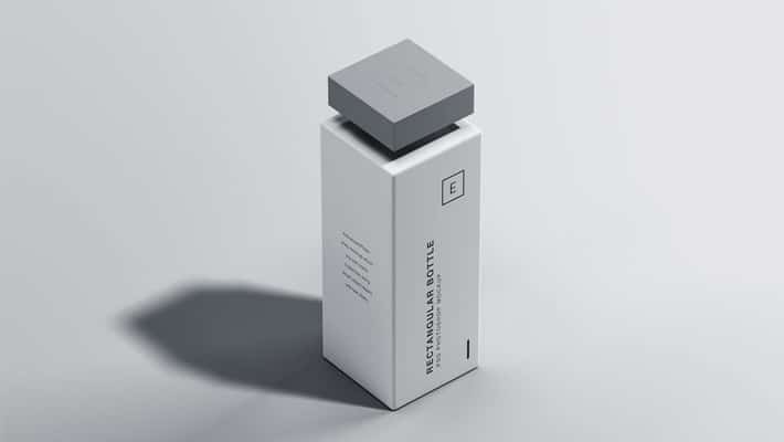 Rectangular Matt Bottle Mockup