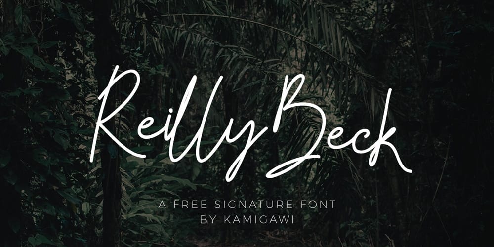 Amazing Free Signature Fonts 78 Reilly Beck Signature Font